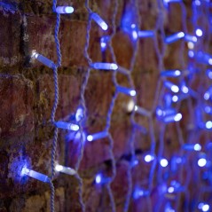 Гирлянда светодиодная "Светодиодный Дождь" 2х1.5м 300LED син. 23Вт 230В IP65 эффект мерцания провод бел. (нужен шнур питания 303