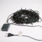 Гирлянда светодиодная "Твинкл Лайт" 15м 120LED бел. 6.9Вт 220-240В IP20 с контроллером 8 режимов провод ПВХ темн. зел. Neon-Nigh