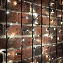 Гирлянда светодиодная "Светодиодный Дождь" 2х6м 1500LED бел. 250Вт 230В IP65 эффект водопада с контроллером провод черн. Neon-Ni