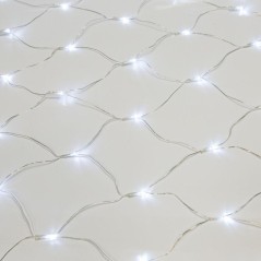 Гирлянда светодиодная "Сеть" 1.5х1.5м 150LED бел. 12Вт 220-240В IP20 с контроллером 8 режимов провод ПВХ прозр. Neon-Night 215-1