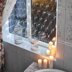 Гирлянда светодиодная "Сеть" 1.5х1.5м 150LED бел. 12Вт 220-240В IP20 с контроллером 8 режимов провод ПВХ прозр. Neon-Night 215-1