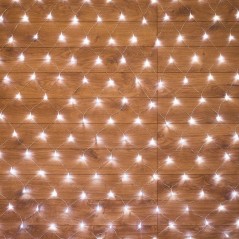 Гирлянда светодиодная "Сеть" 1.5х1.5м 150LED бел. 12Вт 220-240В IP20 с контроллером 8 режимов провод ПВХ прозр. Neon-Night 215-1