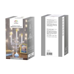 Фигура светодиодная "Подсвечник со свечками" 4LED 0.5Вт IP20 на подставке элементы питания 3хAAA (не в компл.) Neon-Night 513-03