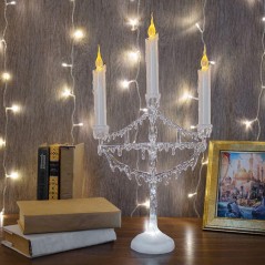 Фигура светодиодная "Подсвечник со свечками" 4LED 0.5Вт IP20 на подставке элементы питания 3хAAA (не в компл.) Neon-Night 513-03