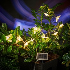 Светильник светодиодный садовый "Каскад Полет бабочки" 3м LED тепл. бел. 3Вт IP65 с выносной солнечн. панелью, аккум. Lamper 602