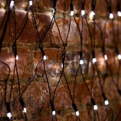 Гирлянда светодиодная "Сеть" 2х2х1.5м 136LED бел. 10Вт 230В IP65 свечение с динамикой провод ПВХ черн. Neon-Night 215-005