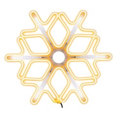 Фигура светодиодная "Снежинка" 60х60см LED тепл. бел./бел. 50Вт IP65 эффект тающих сосулек гибкий неон Neon-Night 501-226