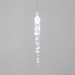 Гирлянда светодиодная "Айсикл" (бахрома) "Сосульки" 1.5х0.25м 10LED бел. 0.51Вт IP20 провод прозр. Neon-Night 303-068
