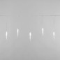 Гирлянда светодиодная "Айсикл" (бахрома) "Сосульки" 1.5х0.25м 10LED бел. 0.51Вт IP20 провод прозр. Neon-Night 303-068