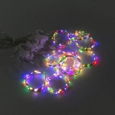 Гирлянда светодиодный занавес из росы 3х3м 300 LED IP20 USB + пульт управления с крючками для крепления мультиколор Neon-Night 3