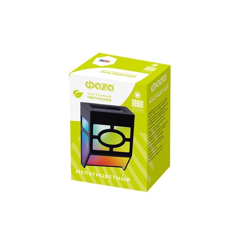 Светильник светодиодный на солнечной батарее SLR-W06-RGB настенный IP44 ФАZА 5040793