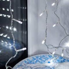 Гирлянда светодиодная "Светодиодный Дождь" 2.5х2м 300LED бел. 16Вт 230В IP20 свечение с динамикой провод прозр. Neon-Night 235-0
