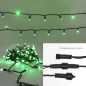 Гирлянда светодиодная "Нить" 10м 100LED зел. 10Вт 230В IP65 постоян. свечение провод ПВХ прозр. (нужен шнур питания 303-500-1) N