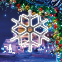 Фигура светодиодная "Снежинка" 60х60см LED бел. 50Вт IP65 эффект тающих сосулек гибкий неон Neon-Night 501-225