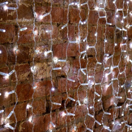 Гирлянда светодиодная "Светодиодный Дождь" 2х1.5м 300LED бел. 23Вт 230В IP65 постоян. свечение провод прозр. Neon-Night 235-305