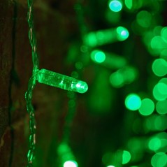 Гирлянда светодиодная "Светодиодный Дождь" 2х1.5м 360LED зел. 23Вт 230В IP65 постоян. свечение провод прозр. Neon-Night 235-304
