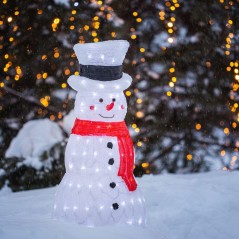 Фигура светодиодная акриловая "Снеговик в шляпе" 38х38х72см 6Вт IP65 понижающ. трансф. в компл. Neon-Night 513-282