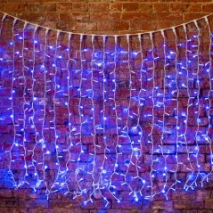 Гирлянда светодиодная "Светодиодный Дождь" 2х1.5м 360LED син. 23Вт 230В IP67 постоян. свечение провод каучук бел. Neon-Night 237