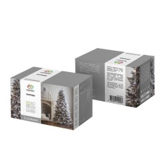 Гирлянда светодиодная "Твинкл Лайт" 15м 120LED тепл. бел. 6.9Вт 220-240В IP20 с контроллером 8 режимов провод ПВХ темн. зел. Neo