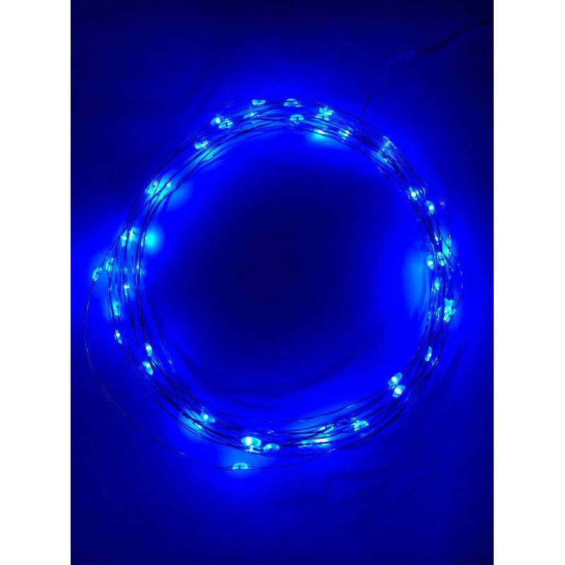 Гирлянда светодиодная "Нить" 5м 50LED син. свет АА ЭРА Б0047962