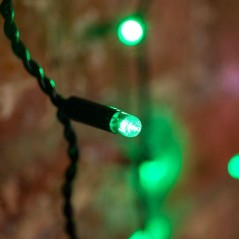 Гирлянда светодиодная "Светодиодный Дождь" 2х1.5м 360LED зел. 23Вт 230В IP65 постоян. свечение провод черн. Neon-Night 235-124