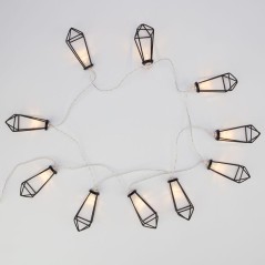 Гирлянда светодиодная "Кристаллы черные" 1.5м 10LED тепл. бел. 0.1Вт IP20 провод ПВХ прозр. элементы питания 2хAA (не в компл.) 