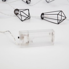 Гирлянда светодиодная "Кристаллы черные" 1.5м 10LED тепл. бел. 0.1Вт IP20 провод ПВХ прозр. элементы питания 2хAA (не в компл.) 
