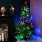 Гирлянда светодиодная "Твинкл Лайт" 10м 80LED мультиколор 5.7Вт 220-240В IP20 с контроллером 8 режимов провод ПВХ темн. зел. Neo