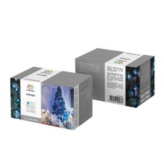Гирлянда светодиодная "Твинкл Лайт" 15м 120LED син. 6.9Вт 220-240В IP20 с контроллером 8 режимов провод ПВХ темн. зел. Neon-Nigh