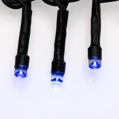 Гирлянда светодиодная "Твинкл Лайт" 15м 120LED син. 6.9Вт 220-240В IP20 с контроллером 8 режимов провод ПВХ темн. зел. Neon-Nigh