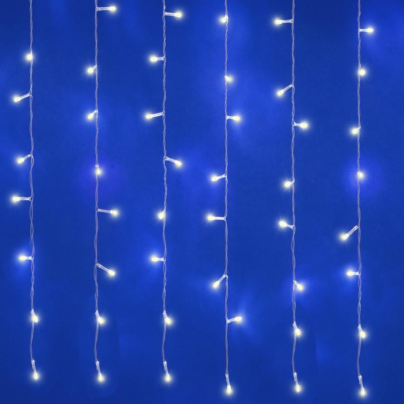 Занавес светодиодный ULD-C3020-384/DTA/RC WARM WHITE IP44 3х2м 384 LED тепл. свет. провод прозр. пульт ДУ (в/к) Uniel UL-0000856