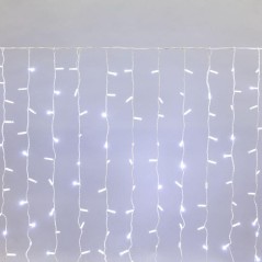 Гирлянда светодиодная "Светодиодный Дождь" 2х1.5м 300LED бел. 23Вт 230В IP65 постоян. свечение провод бел. (нужен шнур питания 3