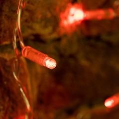 Гирлянда светодиодная "Светодиодный Дождь" 2х0.8м 160LED красн. 10Вт 230В IP65 провод прозр. Neon-Night 235-102