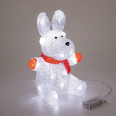 Фигура светодиодная акриловая "Олененок в шарфе" 20х17х30см 24LED 1Вт IP20 элементы питания 2хAA (не в компл.) Neon-Night 513-31