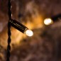 Гирлянда светодиодная "Дождь" 2х0.8м 160LED тепл. бел. 10Вт 230В IP65 эффект мерцания провод черн. (нужен шнур питания 303-500) 