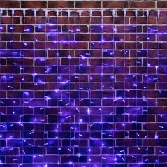 Гирлянда светодиодная "Светодиодный Дождь" 2х6м 768LED син. 70Вт 230В IP65 постоян. свечение провод прозр. (нужен шнур питания 3