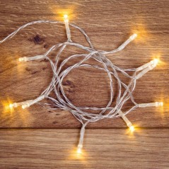 Гирлянда светодиодная универсальная 1.2м 10LED тепл. бел. 0.1Вт IP20 провод ПВХ прозр. элементы питания 2хAA (не в компл.) Neon-