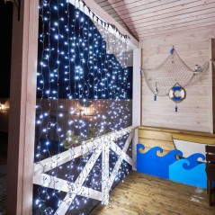 Гирлянда светодиодная "Светодиодный Дождь" 2х3м 760LED бел. 78Вт 230В IP65 постоян. свечение провод черн. Neon-Night 235-145