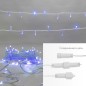 Гирлянда светодиодная "Нить" 10м 100LED син. 10Вт 230В IP65 эффект мерцания (каждый 5-ый диод) провод ПВХ прозр. (нужен шнур пит