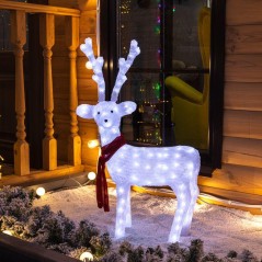 Фигура светодиодная акриловая "Северный олень" 49х18х85см 120LED 3.6Вт IP65 понижающ. трансф. в компл. Neon-Night 513-285