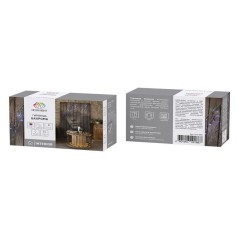 Гирлянда светодиодная "Айсикл" (бахрома) 1.8х0.5м 48LED RGB 4.1Вт 230В IP20 провод прозр. Neon-Night 255-009