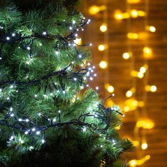 Гирлянда светодиодная "Кластер LED" 3м 288LED бел. 14Вт 220-240В IP20 провод ПВХ темн. зел. Neon-Night 303-625