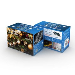Гирлянда светодиодная "Кластер LED" 3м 288LED бел. 14Вт 220-240В IP20 провод ПВХ темн. зел. Neon-Night 303-625