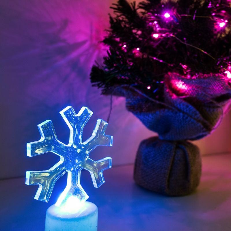 Фигура светодиодная "Снежинка" 1LED RGB 1Вт IP20 на подставке элементы питания 3хAG13(LR44) (в компл.) Neon-Night 501-055 Фигура светодиодная "Снежинка" 1LED RGB 1Вт IP20 на подставке элементы питания 3хAG13(LR44) (в компл.) Neon-Night 501-055