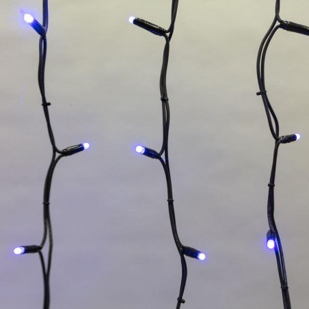 Гирлянда светодиодная "Айсикл" (бахрома) 5.6х0.9м 240LED син. 16Вт 230В IP67 провод каучук черн. Neon-Night 255-243