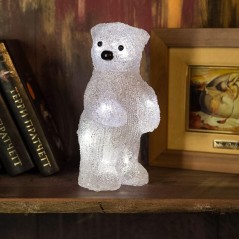 Фигура светодиодная акриловая "Медвежонок" 12х22х13см 10LED бел. 0.5Вт 4.5В IP20 элементы питания 3хAAA (не в компл.) Neon-Night