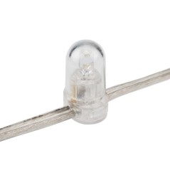 Гирлянда светодиодная "LED ClipLight" шаг 15см 665LED тепл. бел. 80Вт 12В IP65 эффект мерцания flashing бел., провод ПВХ прозр. 