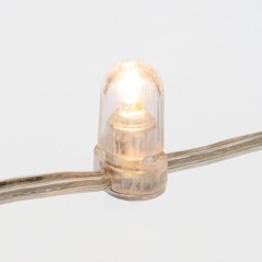 Гирлянда светодиодная "LED ClipLight" шаг 15см 665LED тепл. бел. 80Вт 12В IP65 эффект мерцания flashing бел., провод ПВХ прозр. 
