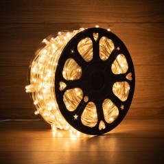 Гирлянда светодиодная "LED ClipLight" шаг 15см 665LED тепл. бел. 80Вт 12В IP65 эффект мерцания flashing бел., провод ПВХ прозр. 