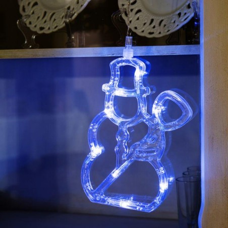 Фигура светодиодная "Снеговик" 195х150х10мм 8LED бел. 1Вт 4.5В IP20 на присоске с подвесом элементы питания 3хAAA (в компл.) Neo